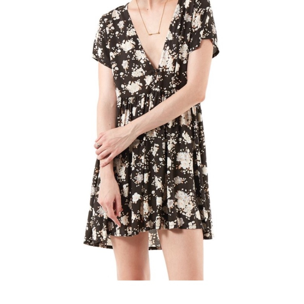 Spell gypsy dancer babydoll dress in black caviar
